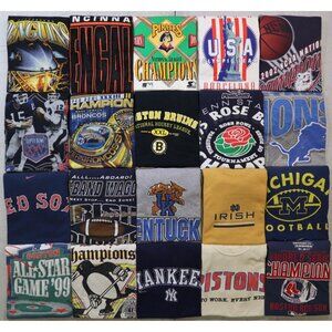 Vintage 80s 90s Sport Tees Starter  Logo 7 Promo Reseller Lot Of 20 Tees RARE